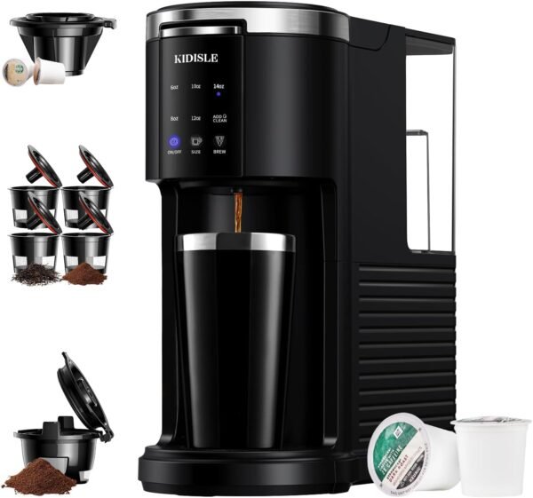 61B5zj3lgOL._AC_SL1500_ KIDISLE Single Serve Coffee Maker Review 2025 3-in-1 Brewing Machine with Travel Mug