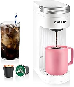 61SaYmUUWL._AC_SY300_SX300_ CHULUX Slim Single Serve Coffee Maker Review Compact Design for K Cup Pods