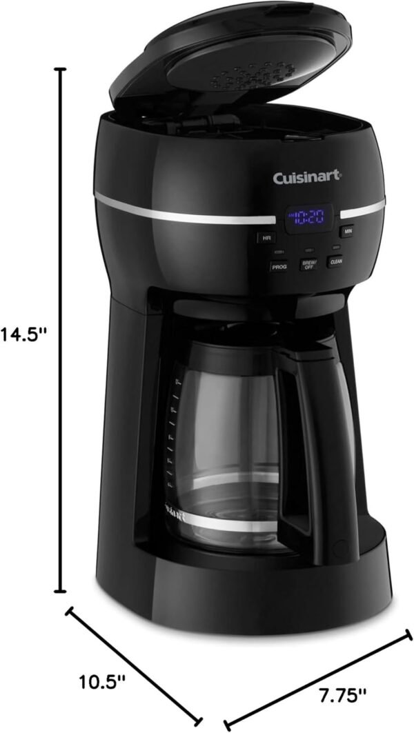61gYxalHA1L._AC_SL1500_ Cuisinart 12-Cup Programmable Coffeemaker DCC-1500TG Black detailed review and features
