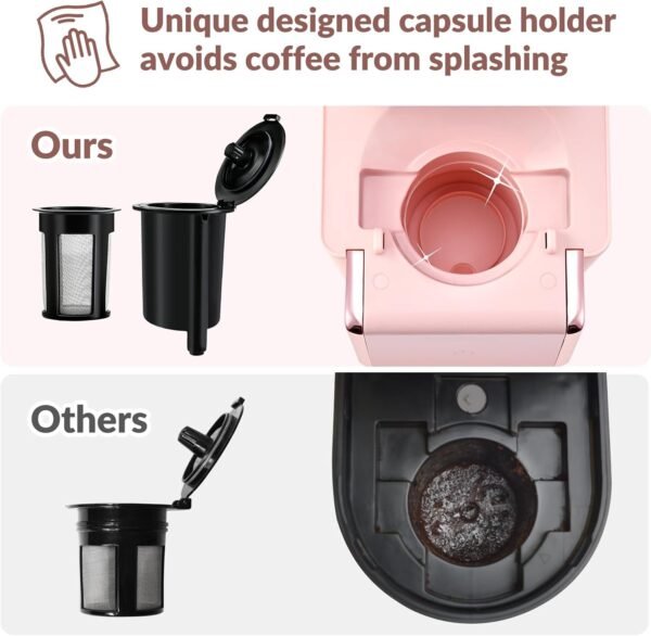 715ozBPEVNL._AC_SL1500_ Review of Mecity Mini Coffee Maker Single Serve Machine for K-Cup and Ground Coffee