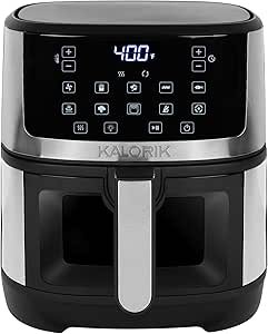 719DEGKf6NL.__AC_SX300_SY300_QL70_ML2_ Kalorik Air Fryer 5 Quart Review Touchscreen Digital Controls and Smart Cooking Features