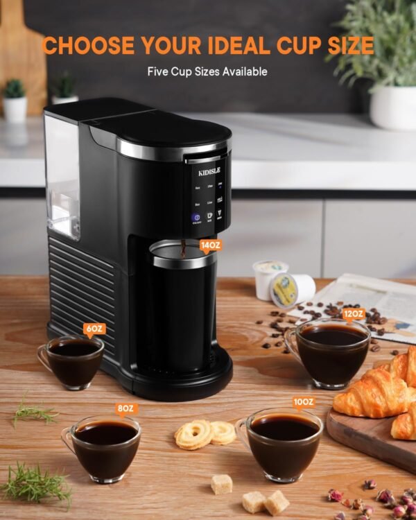 71A4kNv01L._AC_SL1500_ KIDISLE Single Serve Coffee Maker Review 2025 3-in-1 Brewing Machine with Travel Mug