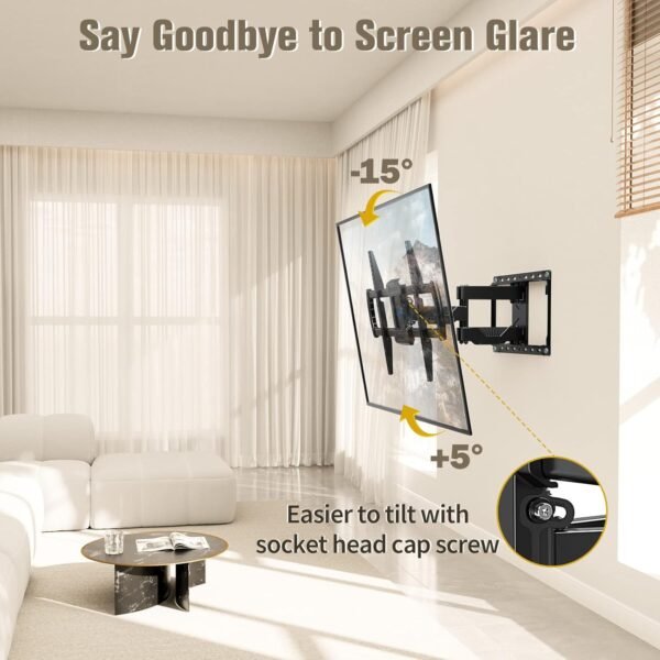71FF7PX1RyL._AC_SL1500_ Review of Mounting Dream Full Motion TV Wall Mount MD2296 for Large Screens