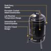 71HOJ1ZEIzL._AC_SL1500_ Comprehensive review of the Char-Broil Bullet Charcoal Smoker 16-inch for outdoor cooking enthusiasts