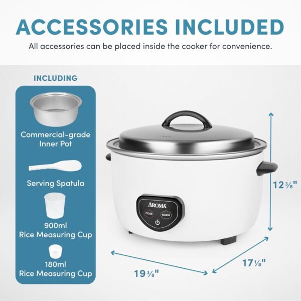 71N6qFHAIjL._AC_SL1500_ Review of Aroma Commercial Rice Cooker ARC-1430E Perfect for Large Kitchens