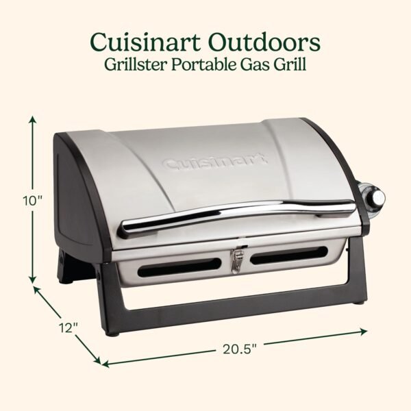 71QcsCQoNQL._AC_SL1500_ Cuisinart Grillster Portable Gas Grill review compact propane BBQ for camping and tailgating