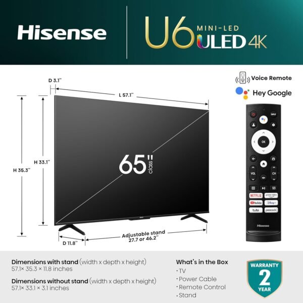71UsoiIrr1L._AC_SL1500_ Hisense 65U6K review exploring this 65-inch Mini-LED QLED TV's performance and features