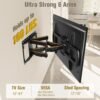 71d3JJusOJL._AC_SL1500_ Review of Mounting Dream Full Motion TV Wall Mount MD2296 for Large Screens