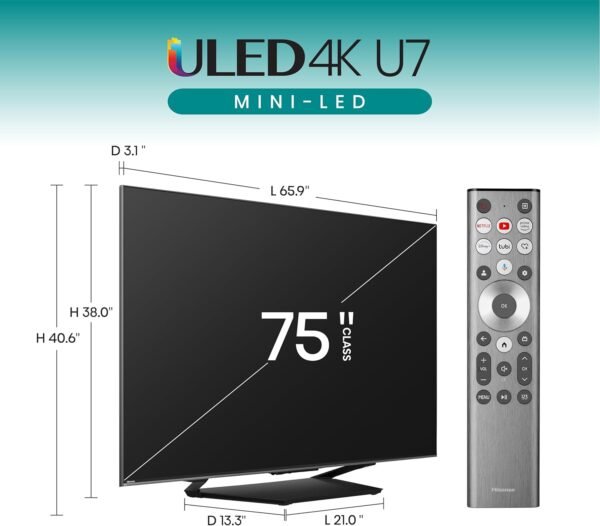 71vkD05kjTL._AC_SL1500_ Hisense U7 Series 75-Inch QLED TV review Mini-LED, Dolby Vision, 144Hz gaming