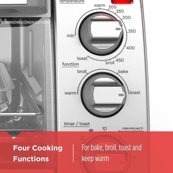 81Ap2dcU2CL._AC_SL1500_ BLACK+DECKER 4-Slice Toaster Oven Review Stainless Steel Baking and Broiling Performance