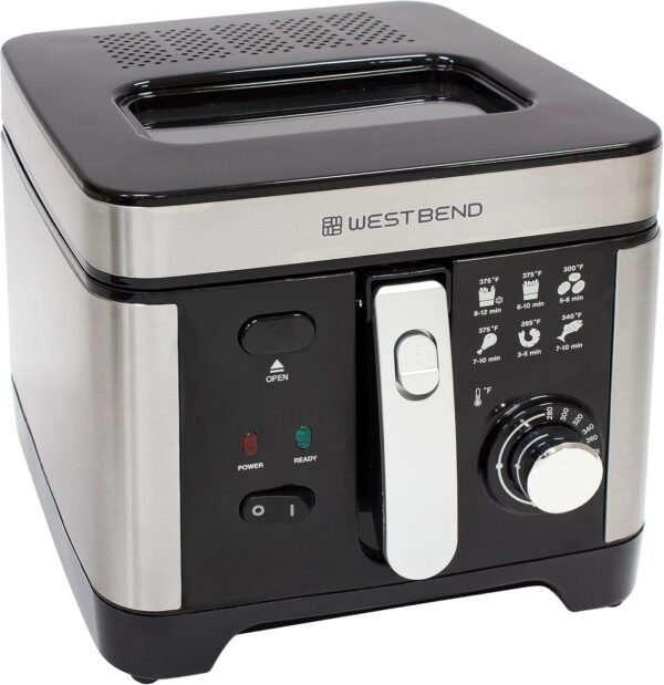 81K0FGYSuBL._AC_SL1500_ West Bend Deep Fryer Review Adjustable Temperature Stainless Steel Basket 3-Liter