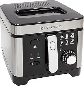 81K0FGYSuBL.__AC_SX300_SY300_QL70_FMwebp_ West Bend Deep Fryer Review Adjustable Temperature Stainless Steel Basket 3-Liter