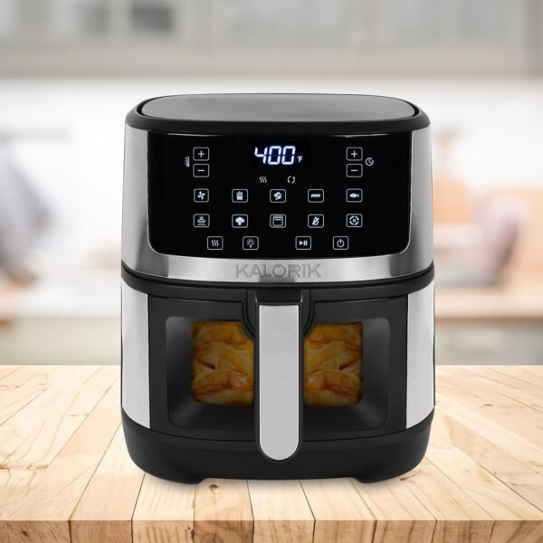 81NQs-WmL._AC_SL1500_ Kalorik Air Fryer 5 Quart Review Touchscreen Digital Controls and Smart Cooking Features