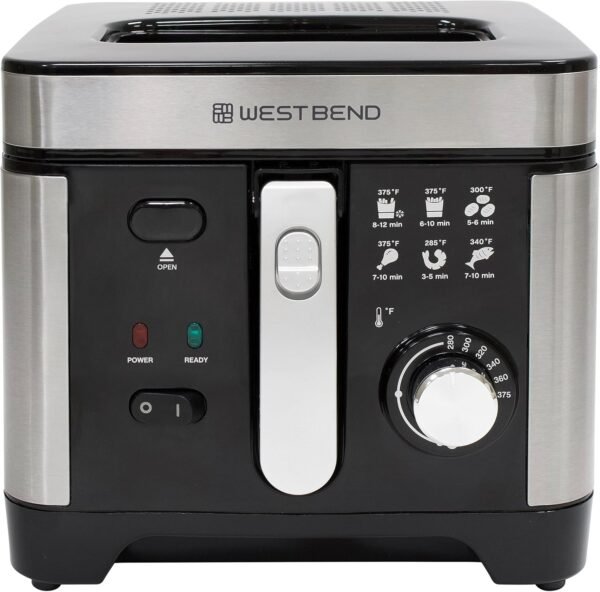 81PYxpSOiaL._AC_SL1500_ West Bend Deep Fryer Review Adjustable Temperature Stainless Steel Basket 3-Liter