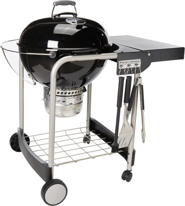 81QBpayMXnL._AC_SL1500_ Weber Performer Charcoal Grill 22-Inch Black review exceptional design and grilling performance
