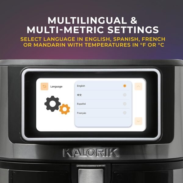 81R0C-kq8PL._AC_SL1500_ Kalorik Air Fryer Review Vivid Touch 7 Quart with 200 Cooking Presets