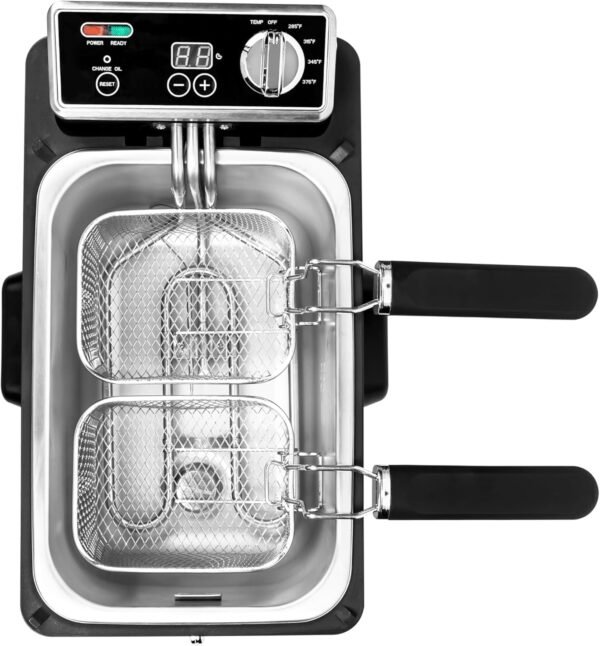 81bj-nkuVmL._AC_SL1500_ Kalorik Pro 4.2 Quart Triple-Basket Deep Fryer review with Oil Filtration System
