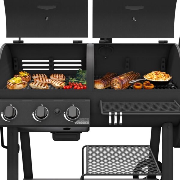 81incYLcK3L._AC_SL1500_ Oklahoma Joe's Canyon Combo Charcoal and Gas Smoker Grill review for grilling enthusiasts
