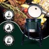 81ulw67ahwS._AC_SL1500_ Review of London Sunshine Ceramic Kamado Charcoal BBQ Grill and Smoker