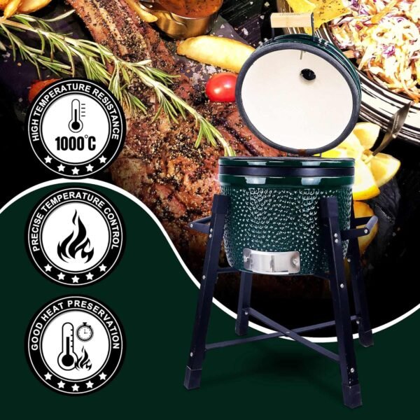 81ulw67ahwS._AC_SL1500_ Review of London Sunshine Ceramic Kamado Charcoal BBQ Grill and Smoker