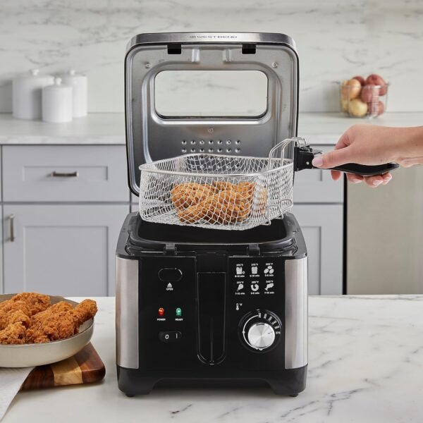 91aYGm9AovL._AC_SL1500_ West Bend Deep Fryer Review Adjustable Temperature Stainless Steel Basket 3-Liter