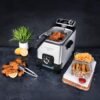 91ju5bvuDaL._AC_SL1500_ Kalorik Pro 4.2 Quart Triple-Basket Deep Fryer review with Oil Filtration System
